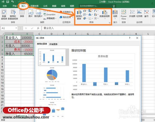 excel财务数据分析 使用Excel 2016新增瀑布型图表分析财务数据