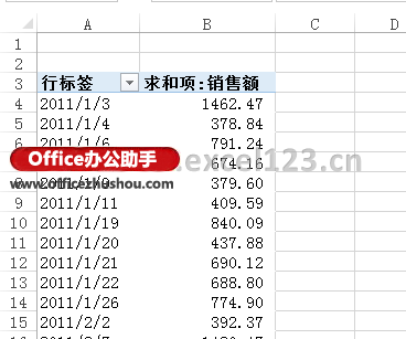 利用Excel 2013日程表控件对数据透视表中日期进行筛选的方法
