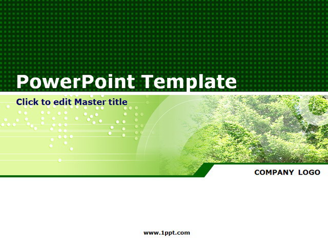 植物幻灯片模板 经典绿色植物PPT模板下载