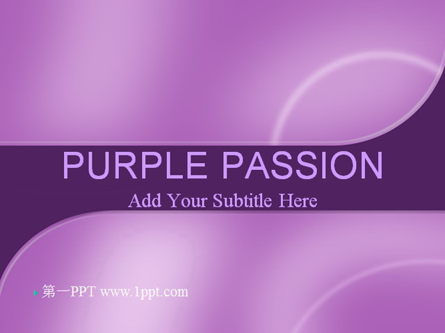 紫色经典 经典的紫色弧线PPT模板下载