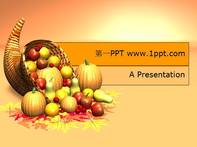 水果蔬菜PPT背景图片 卡通水果蔬菜PPT模板下载