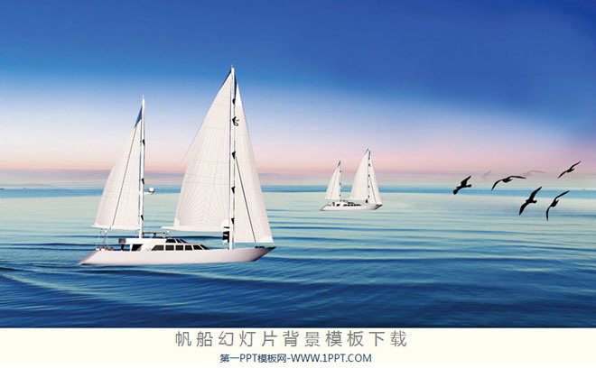 大海帆船 一组帆船运动幻灯片背景图片下载