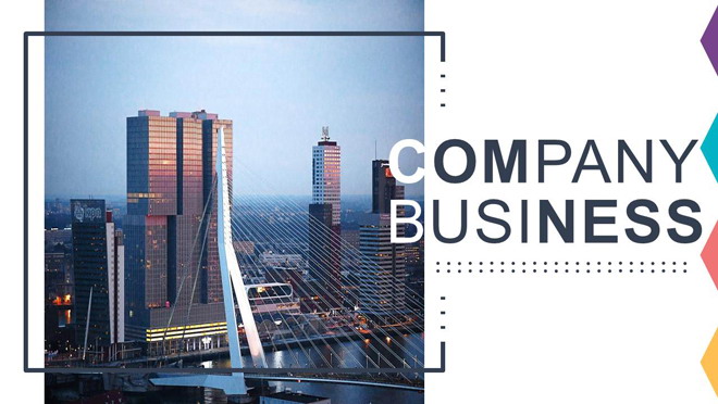 高楼大厦幻灯片背景图片 现代化商业建筑背景的公司简介PPT模板
