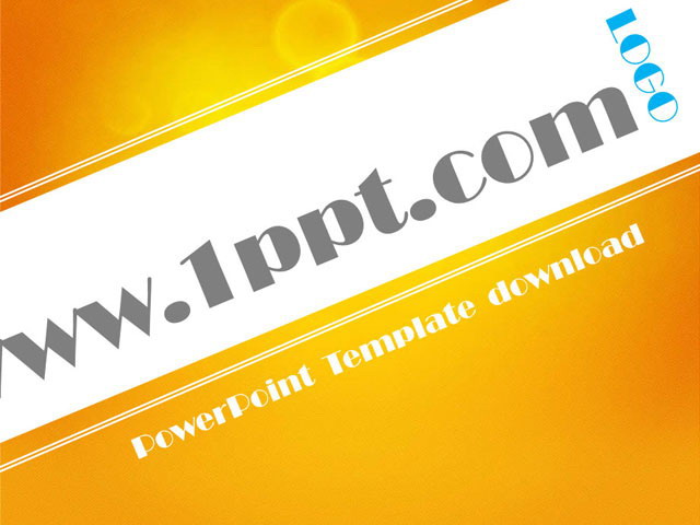 橙色 黄色PPT背景 橙色简洁现代风格商务PowerPoint模板下载