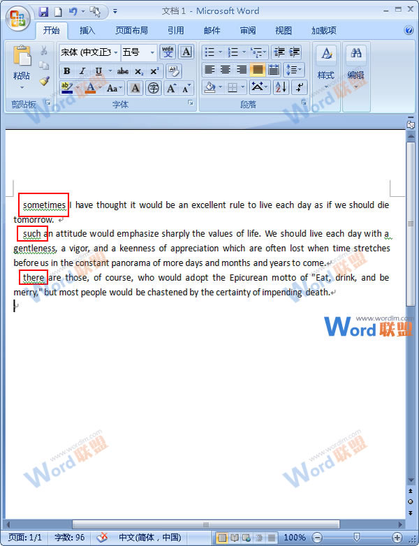 word实现英语文字首字母的大写 Word2007中轻松三步帮助你实现英语文字首字母的大写