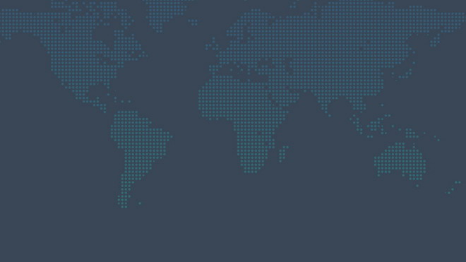 世界地图幻灯片背景图片 蓝灰色点阵世界地图PPT背景图片