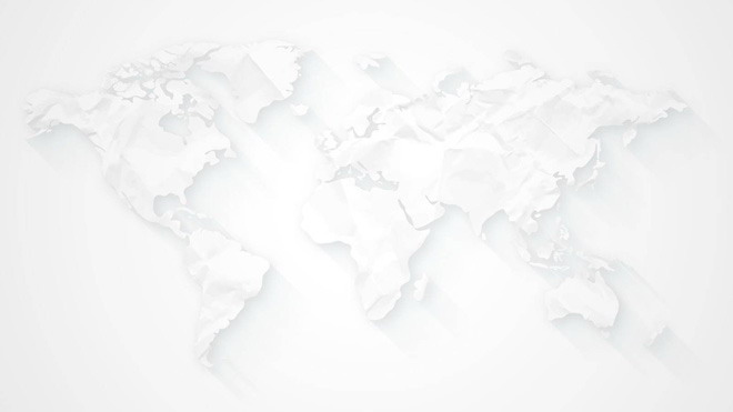 世界地图商务幻灯片背景图片 带阴影效果的世界地图PPT背景图片
